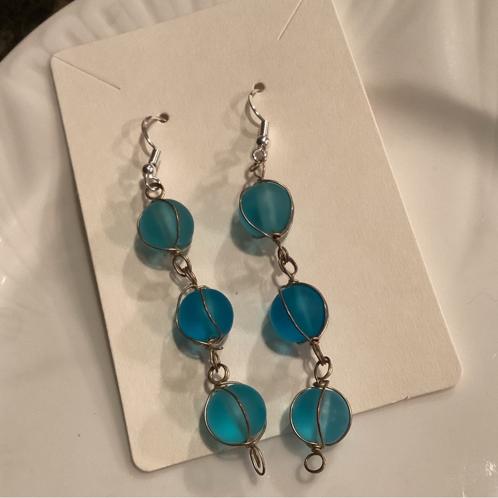 Sea Glass Drop Earrings